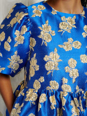 <b>DREAM</b> Golden Blues Jacquard Mini Dress