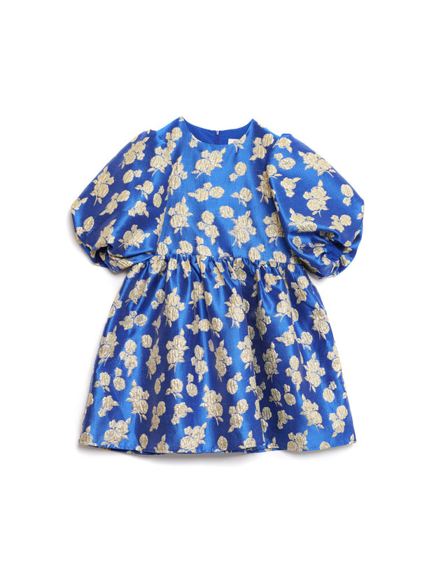 <b>DREAM</b> Golden Blues Jacquard Mini Dress