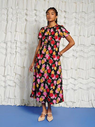 <b>DREAM</b> In Bloom Embroidery Midi Dress