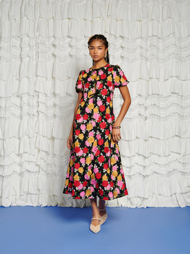 <b>DREAM</b> In Bloom Embroidery Midi Dress