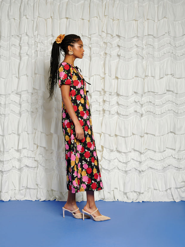 <b>DREAM</b> In Bloom Embroidery Midi Dress