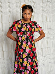 <b>DREAM</b> In Bloom Embroidery Midi Dress