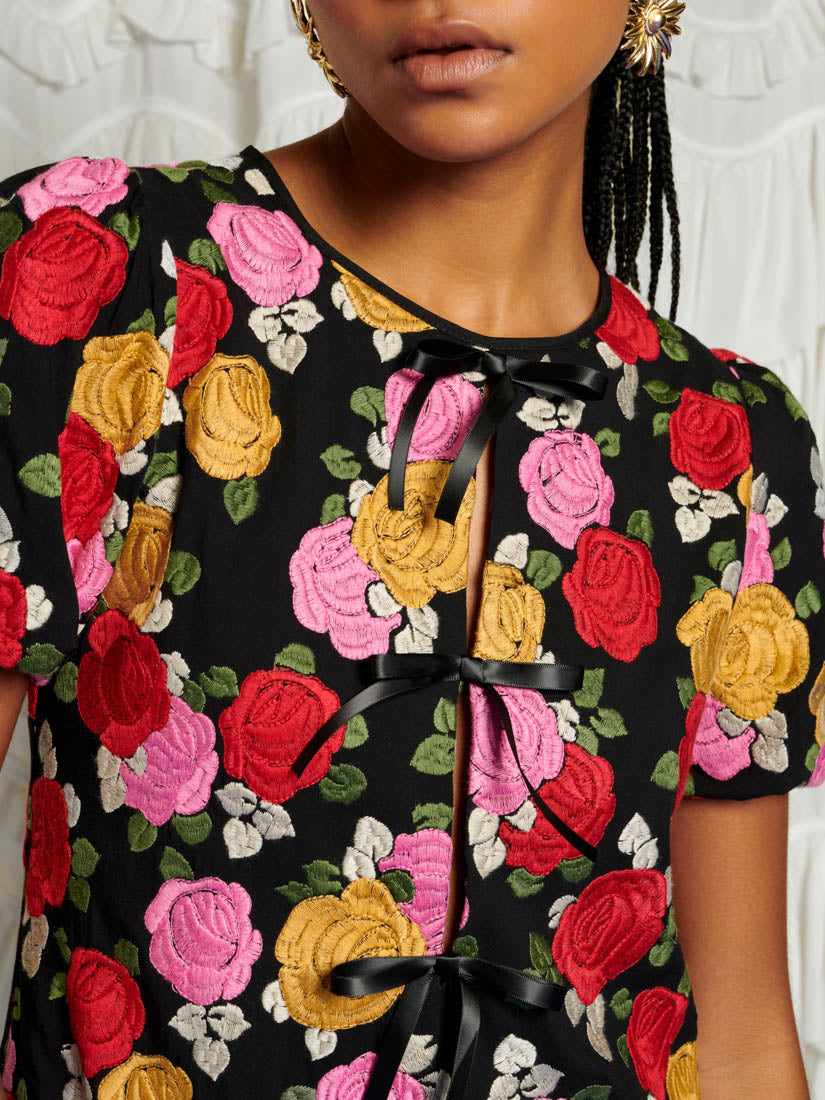 Sister Jane☆ DREAM In Bloom Embroidery Midi ワンピース DREAM In Bloom Embroidery Midi Dress – Sister Jane