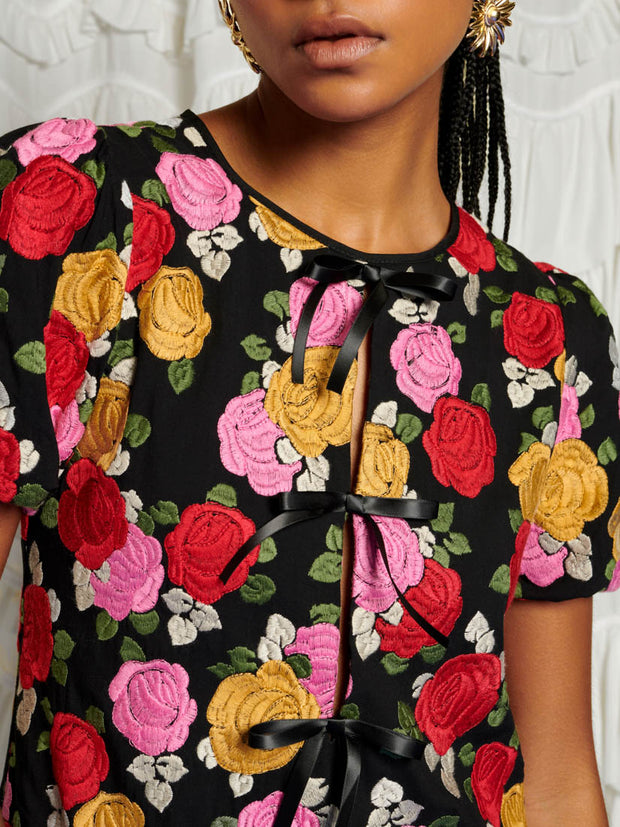 <b>DREAM</b> In Bloom Embroidery Midi Dress