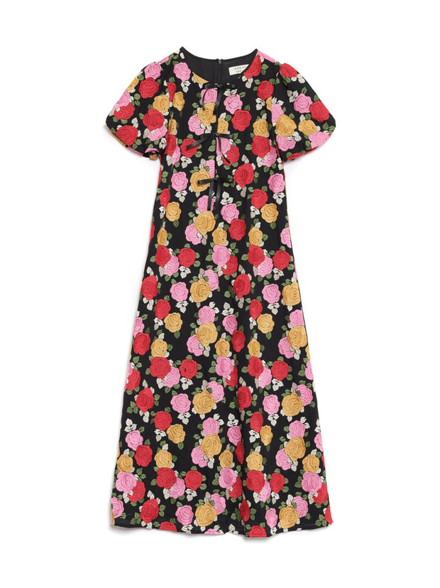 <b>DREAM</b> In Bloom Embroidery Midi Dress