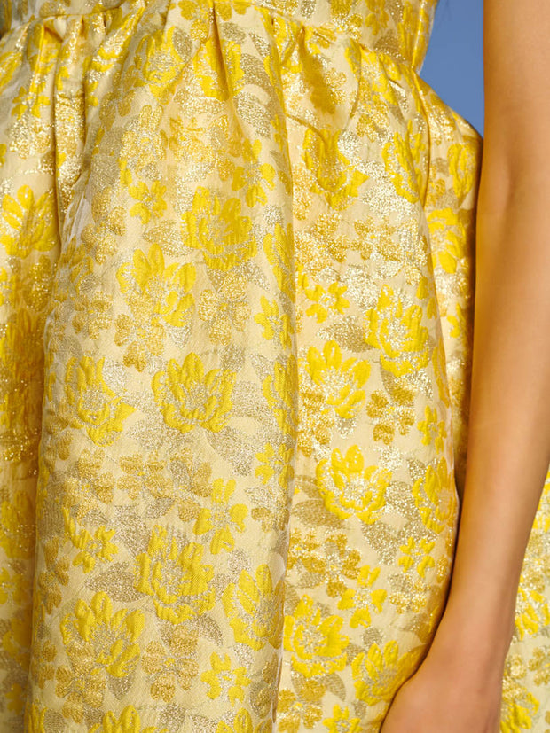 Shimmer Jacquard Mini Dress Gold Yellow / Z
