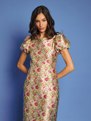 Forest Echo Jacquard Midi Dress Multi Floral / Z