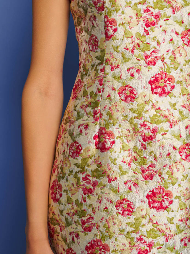 Forest Echo Jacquard Midi Dress Multi Floral / Z