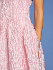 Ray Ripples Midi Dress Baby Pink / Z