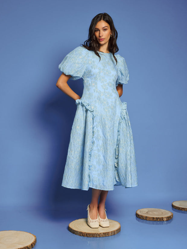 Endless Days Jacquard Dress Baby Blue / Z
