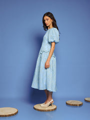 Endless Days Jacquard Dress Baby Blue / Z