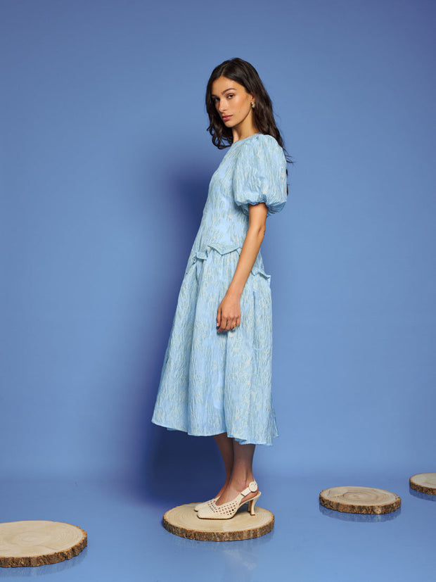 Endless Days Jacquard Dress Baby Blue / Z