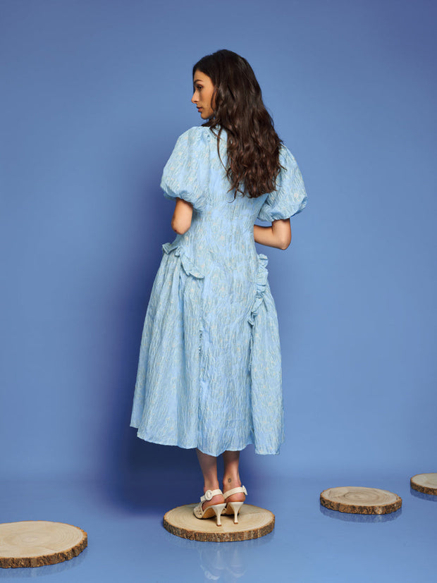 Endless Days Jacquard Dress Baby Blue / Z