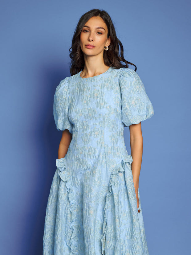 Endless Days Jacquard Dress Baby Blue / Z