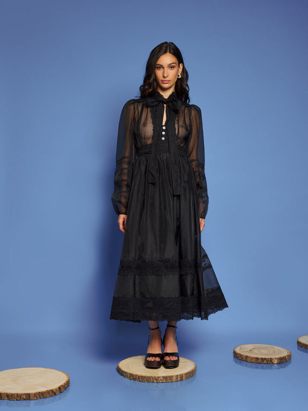 <b>DREAM</b> Breezy Bow Midi Dress