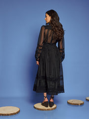 Breezy Bow Midi Dress Coal Black / Z