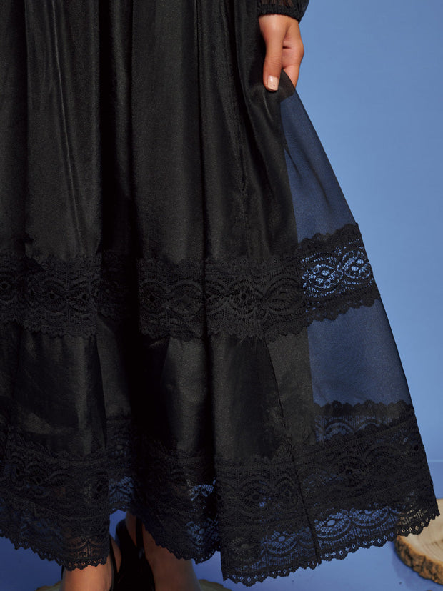 Breezy Bow Midi Dress Coal Black / Z