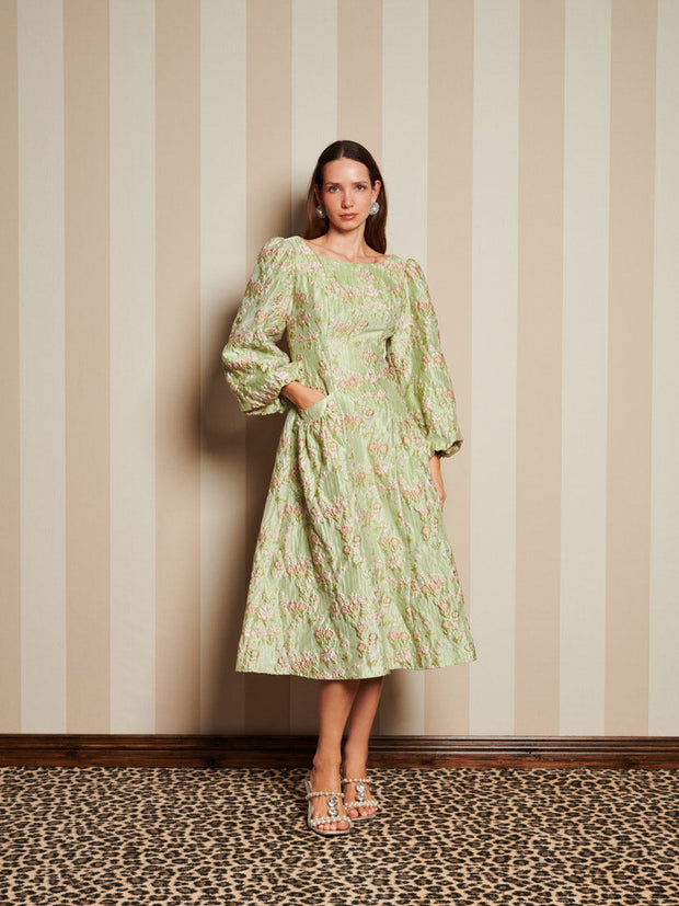 <b>DREAM</b> Marble Jacquard Midi Dress