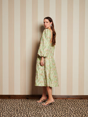 Marble Jacquard Midi Dress Pistachio Green / Z