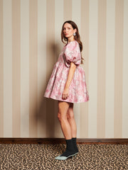 Jam Jar Jacquard Mini Dress Baby Pink / Z