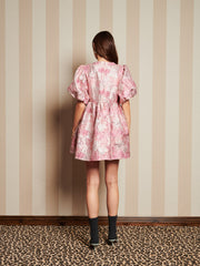 Jam Jar Jacquard Mini Dress Baby Pink / Z
