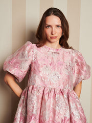 Jam Jar Jacquard Mini Dress Baby Pink / Z