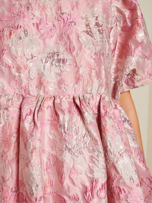 Jam Jar Jacquard Mini Dress Baby Pink / Z