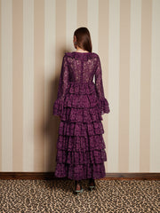 Quill Lace Maxi Dress Prune Purple / Z