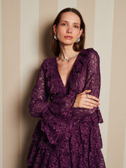 Quill Lace Maxi Dress Prune Purple / Z