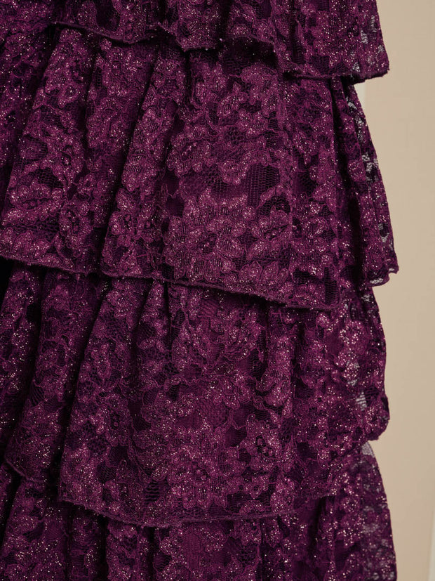 Quill Lace Maxi Dress Prune Purple / Z