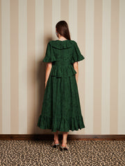 Vanity Jacquard Maxi Dress English Green / Z