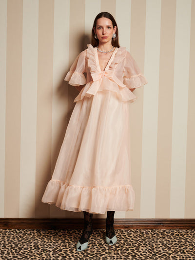 Harmony Organza Maxi Dress Pale Nude / Z