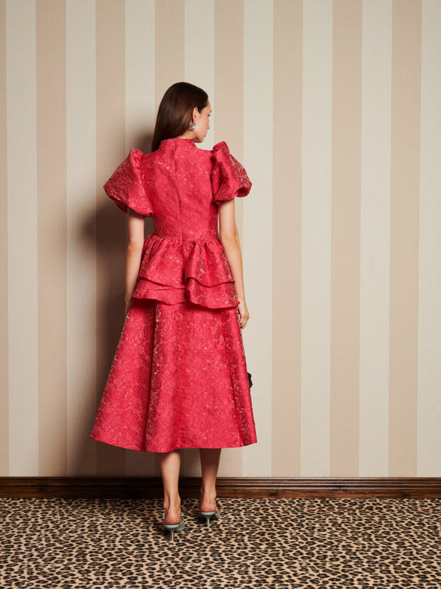 Boudoir Jacquard Midi Dress Orchid Pink / Z