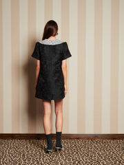 Chandelier Jacquard Mini Dress Coal Black / Z