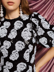 <b>DREAM</b> Roxie Rose Sequin Maxi Dress Onyx Black / Z