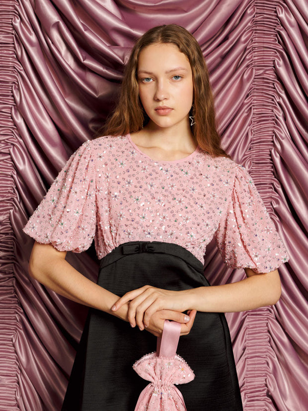 <b>DREAM</b> Pink Parade Embellished Mini Dress Baby Pink / Z