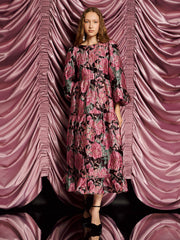 <b>DREAM</b> Gilda Jacquard Maxi  Dress Flamingo Pink / Z