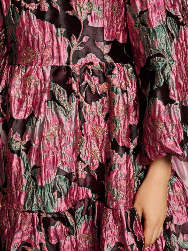 <b>DREAM</b> Gilda Jacquard Maxi  Dress Flamingo Pink / Z