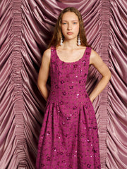 <b>DREAM</b> Hollywood Tweed Midi Dress Fuschia Pink / Z