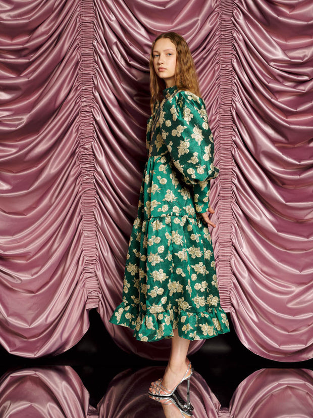 <b>DREAM</b> Showstopper Jacquard Maxi Dress Veronese Green / Z