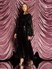 <b>DREAM</b> Nights Sequin Maxi Dress Onyx Black / Z