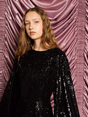 <b>DREAM</b> Nights Sequin Maxi Dress Onyx Black / Z