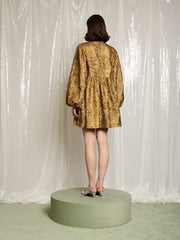 Masquerade Jacquard Mini Dress