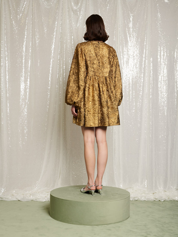 Masquerade Jacquard Mini Dress