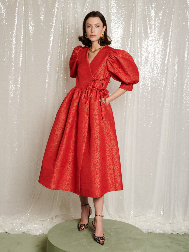 <b>DREAM< b> La Dolce Vita Wrap Midi Dress