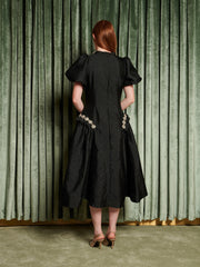 Viola Jacquard Midi Dress Coal Black / Z