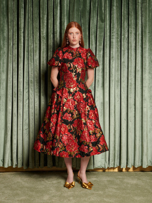 <b>DREAM</b> Illusions Jacquard Midi Dress