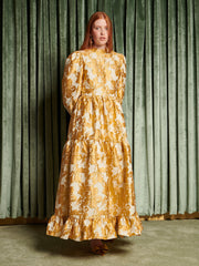 Imagine Jacquard Maxi Dress Yellow Gold / Z