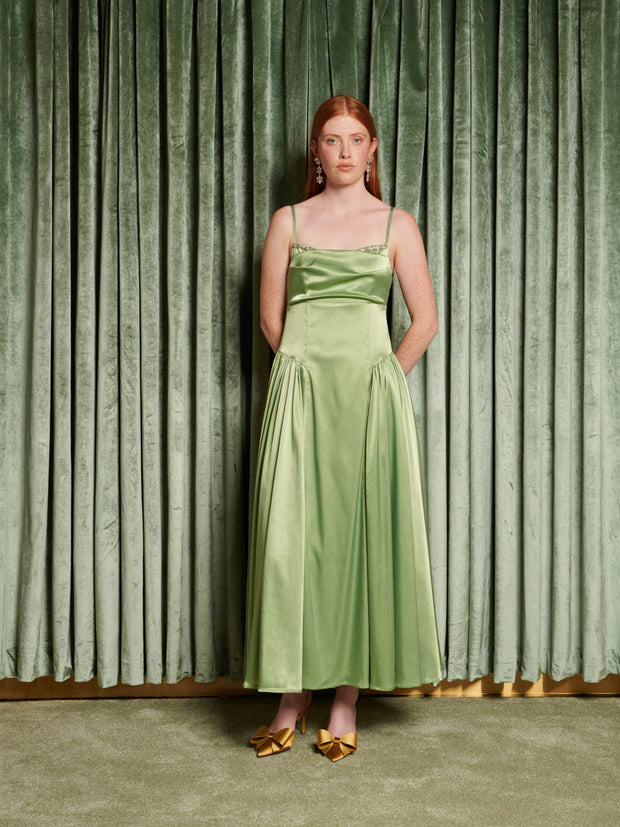 <b>DREAM</b> Cinematic Satin Midi Dress