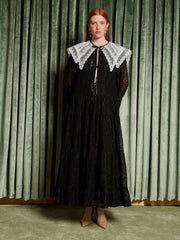 Motion Collar Maxi Dress Coal Black / Z